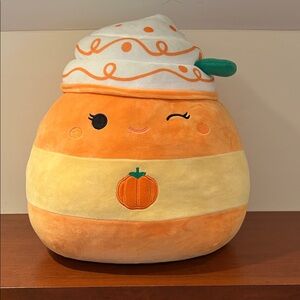 Squishmallows Delindy the Orange Pumpkin Spice Latte plush toy like new